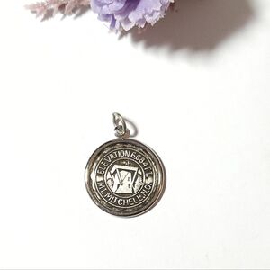 Vintage Bruce Sterling Silver Mt. Mitchell N.C Elevation 6684 ft. Charm Pendant